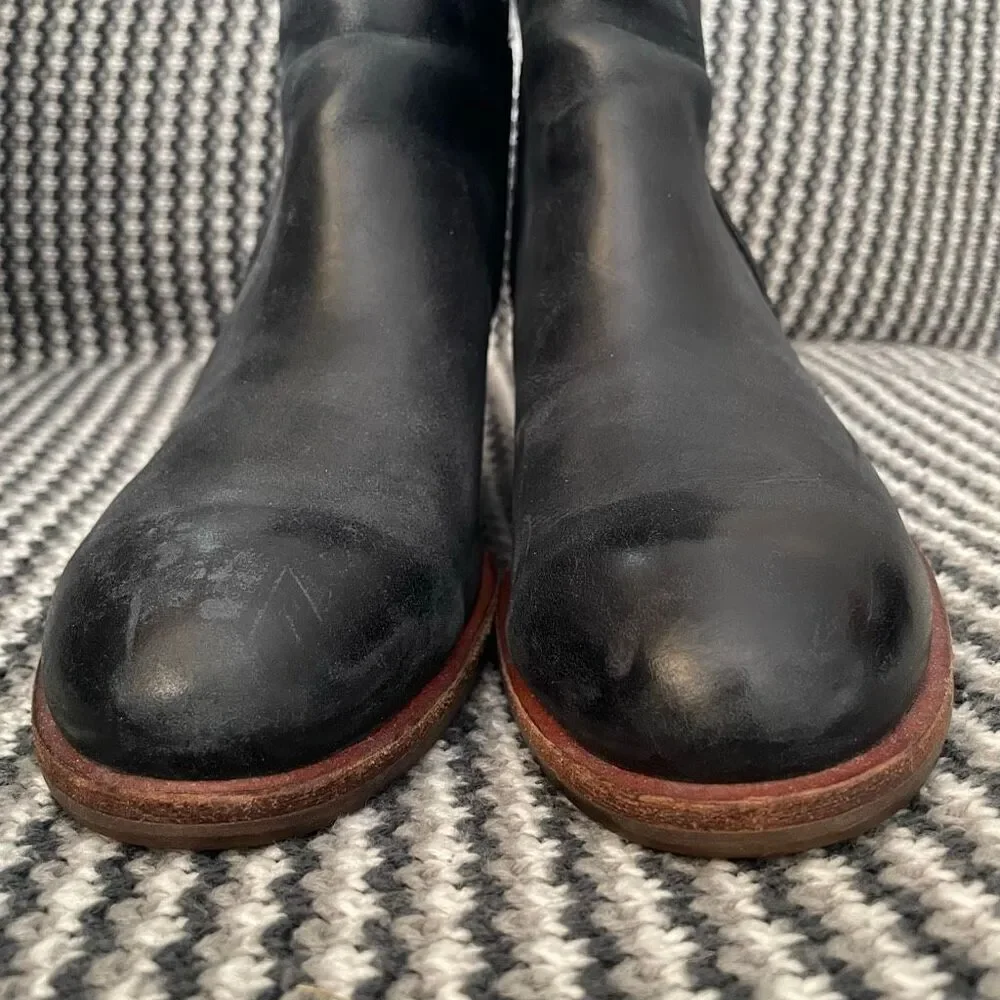 Kork-Ease Chandra Boot Women's Shoe Size 9 Block Heel Bootie Black Leather